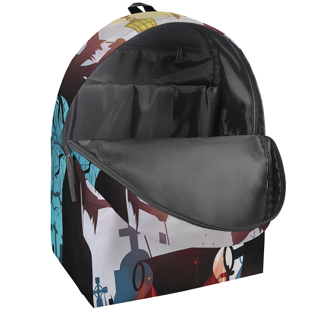 Halloween Witch And Cauldron Print Backpack