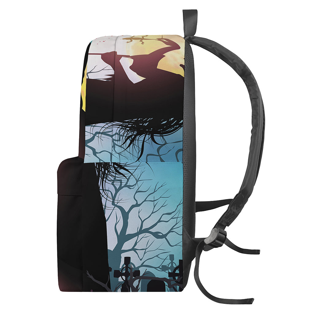 Halloween Witch And Cauldron Print Backpack