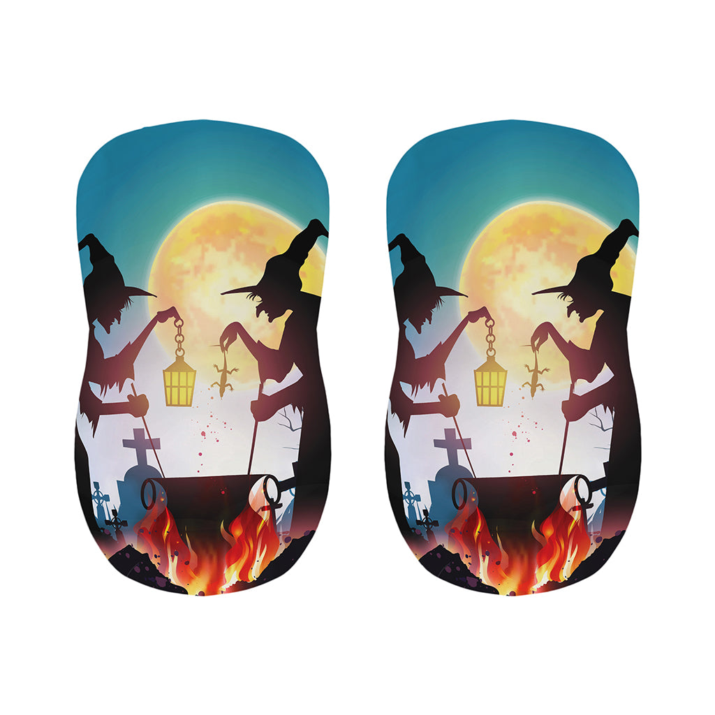 Halloween Witch And Cauldron Print Bar Stool Covers
