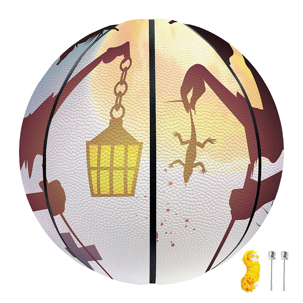 Halloween Witch And Cauldron Print Basketball