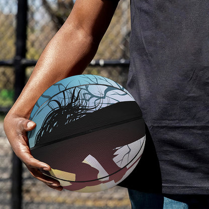 Halloween Witch And Cauldron Print Basketball