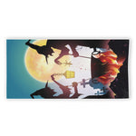 Halloween Witch And Cauldron Print Beach Towel