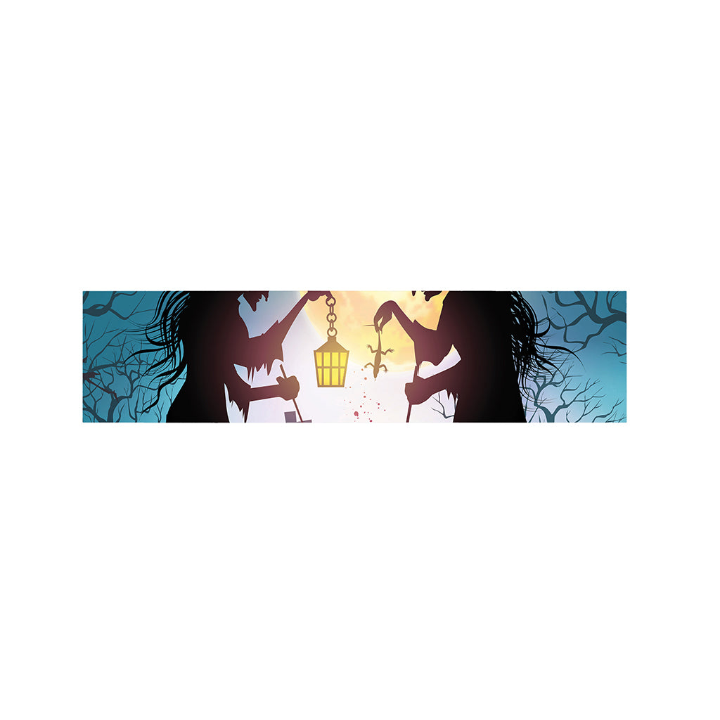 Halloween Witch And Cauldron Print Bed Runner