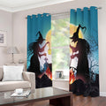 Halloween Witch And Cauldron Print Dimout Grommet Curtains