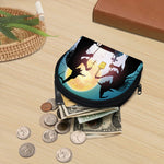Halloween Witch And Cauldron Print Coin Purse