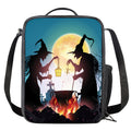 Halloween Witch And Cauldron Print Crossbody Lunch Bag