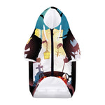 Halloween Witch And Cauldron Print Dog Zip Up Hoodie