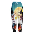 Halloween Witch And Cauldron Print Fleece Lined Knit Pants