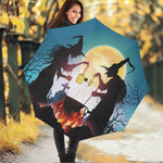 Halloween Witch And Cauldron Print Foldable Umbrella
