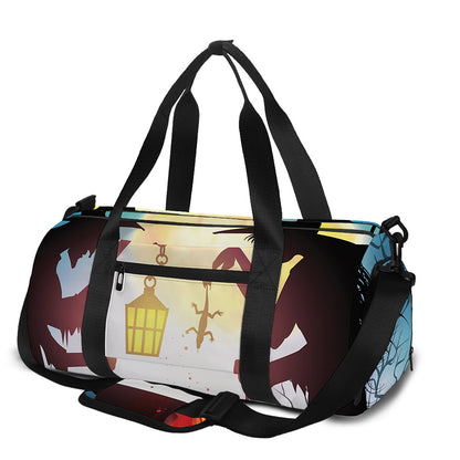 Halloween Witch And Cauldron Print Gym Bag