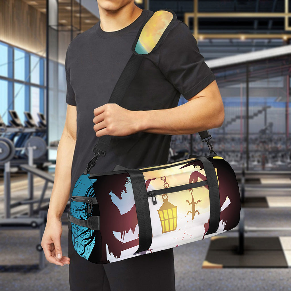 Halloween Witch And Cauldron Print Gym Bag