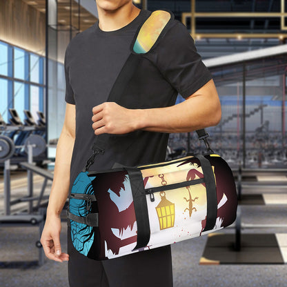 Halloween Witch And Cauldron Print Gym Bag