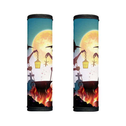 Halloween Witch And Cauldron Print Handle Covers