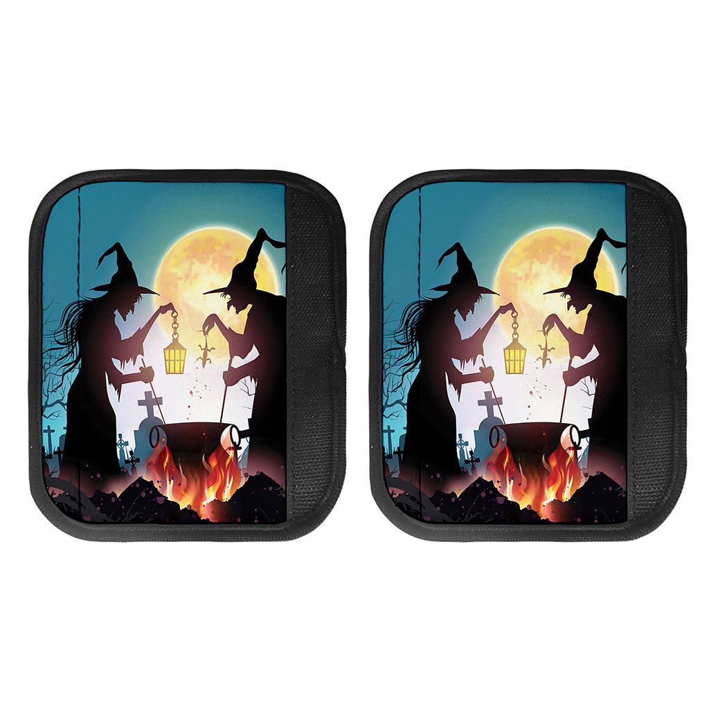 Halloween Witch And Cauldron Print Handle Covers
