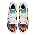 Halloween Witch And Cauldron Print High Top Leather Sneakers