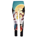 Halloween Witch And Cauldron Print High-Waisted Pocket Leggings