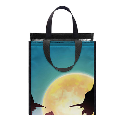 Halloween Witch And Cauldron Print Insulated Lunch Tote