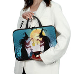 Halloween Witch And Cauldron Print Laptop Sleeve With Handle