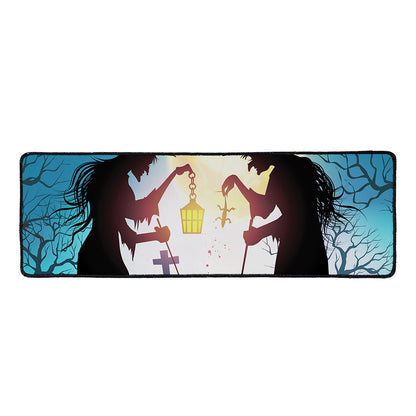 Halloween Witch And Cauldron Print Long Kitchen Mat