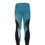 Halloween Witch And Cauldron Print Men's leggings