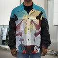 Halloween Witch And Cauldron Print Men's Shirt Jacket