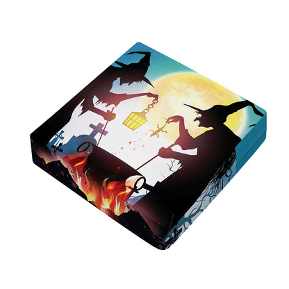 Halloween Witch And Cauldron Print Outdoor Seat Cushion Cover