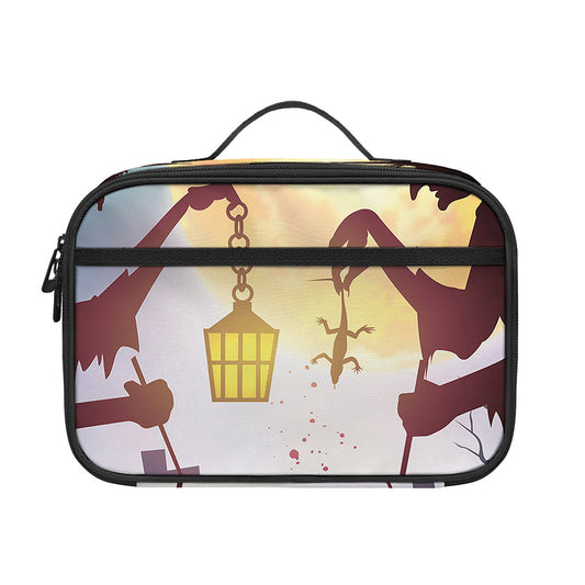 Halloween Witch And Cauldron Print Portable Lunch Bag