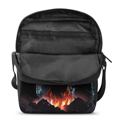 Halloween Witch And Cauldron Print Rectangular Crossbody Bag