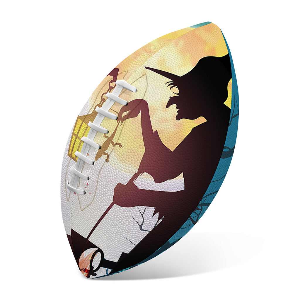 Halloween Witch And Cauldron Print Rugby Ball