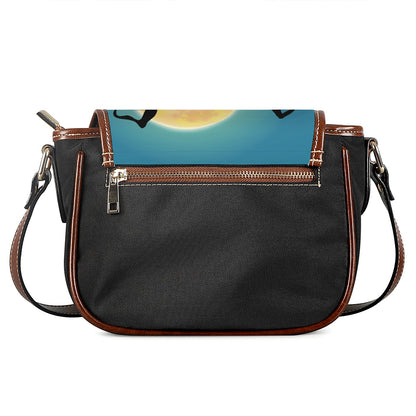 Halloween Witch And Cauldron Print Saddle Bag