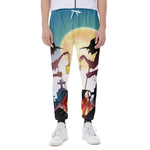 Halloween Witch And Cauldron Print Scuba Joggers