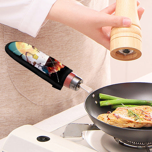 Halloween Witch And Cauldron Print Skillet Handle Cover