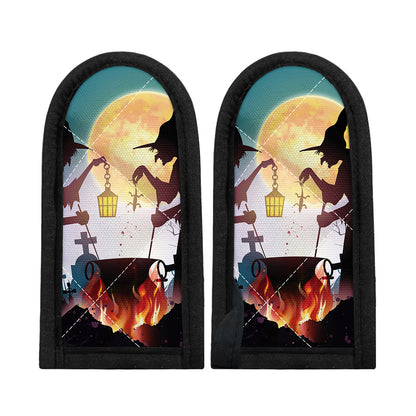 Halloween Witch And Cauldron Print Skillet Handle Cover