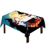 Halloween Witch And Cauldron Print Tablecloth