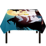 Halloween Witch And Cauldron Print Tablecloth
