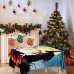 Halloween Witch And Cauldron Print Tablecloth