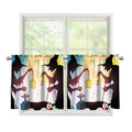 Halloween Witch And Cauldron Print Tier Curtains