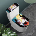 Halloween Witch And Cauldron Print Toilet Lid And Tank Cover Set