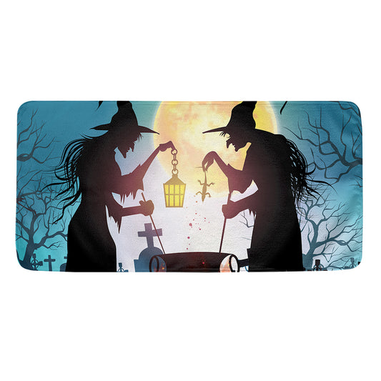 Halloween Witch And Cauldron Print Towel
