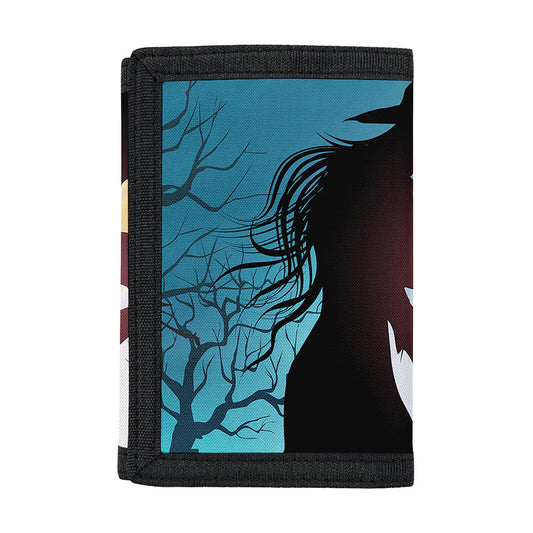 Halloween Witch And Cauldron Print Trifold Wallet