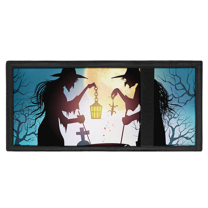 Halloween Witch And Cauldron Print Trifold Wallet