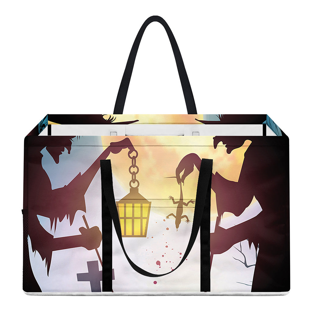 Halloween Witch And Cauldron Print Utility Tote Bag
