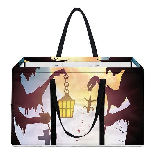 Halloween Witch And Cauldron Print Utility Tote Bag