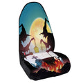Halloween Witch And Cauldron Print Waterproof Car Seat Cover