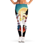 Halloween Witch And Cauldron Print Women's Leggings