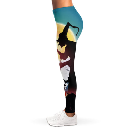 Halloween Witch And Cauldron Print Women's Leggings