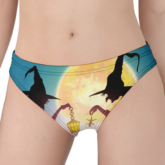 Halloween Witch And Cauldron Print Women's Panties