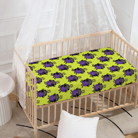 Halloween Witch Cauldron Pattern Print Baby Crib Sheet