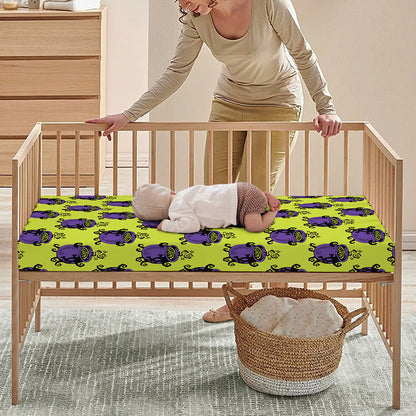 Halloween Witch Cauldron Pattern Print Baby Crib Sheet