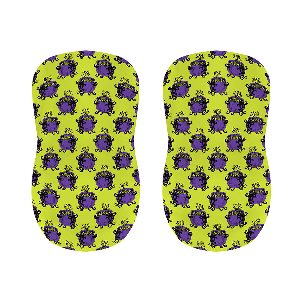 Halloween Witch Cauldron Pattern Print Bar Stool Covers